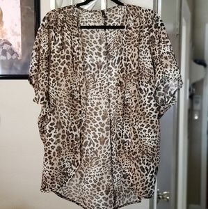 Cheetah print kimono